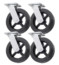 Mold-on Rubber Casters, 4 Swivel